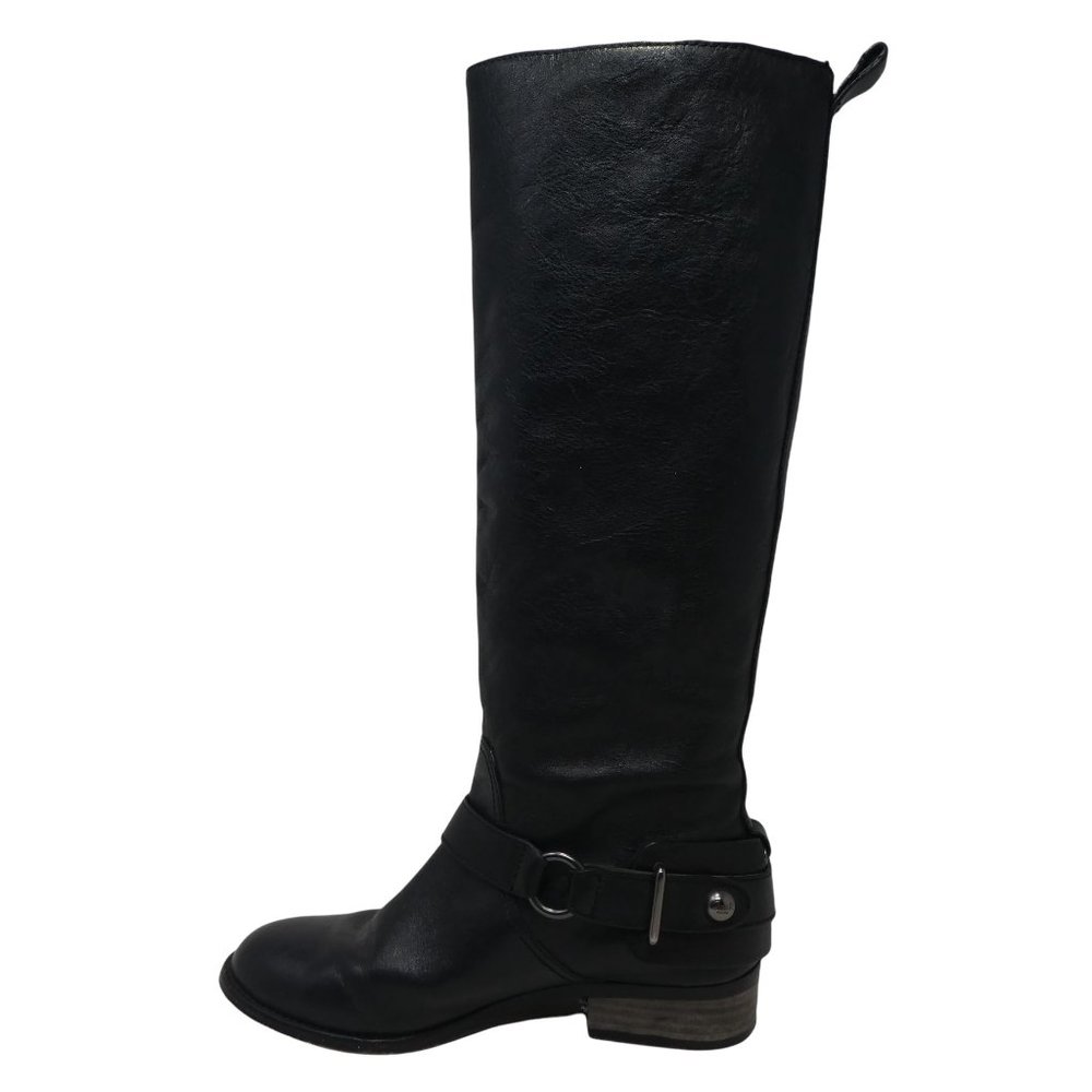 Coach Natale Riding Boots Womens 7.5 Black Leather Pull On Meghan Markle - Picture 4 of 12